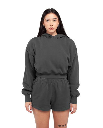 Women's Garment-Dyed Crop Hooded Sweatshirt - SHGWC