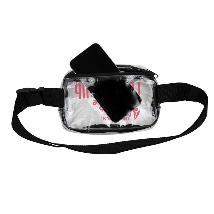 "EVERYWHERE" Clear Stadium Compliant Cross-Body Belt Bag