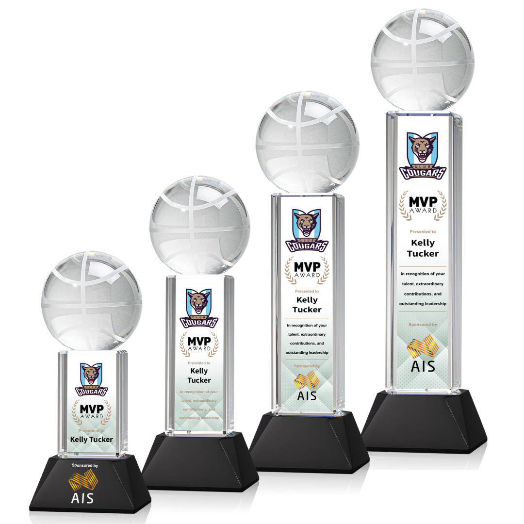 Basketball VividPrint™ Award on Stowe - Black