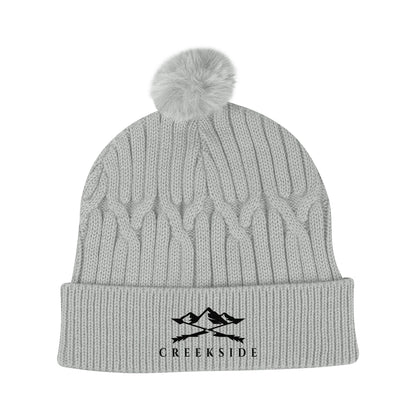 Courtney Cable Knit rPET Pom Beanie