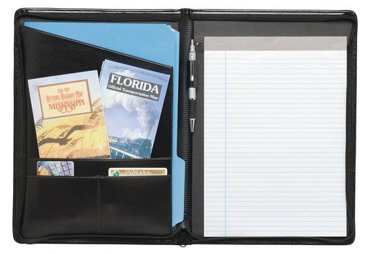 Good Value™ Script Zippered Padfolio