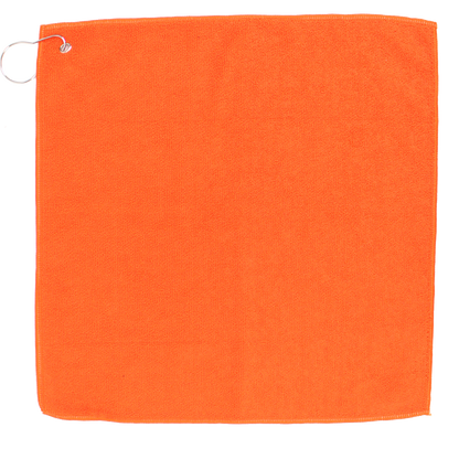 15" X 15" RPET Hemmed Golf Towel with Hook & Grommet