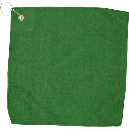 15" X 15" RPET Hemmed Golf Towel with Hook & Grommet