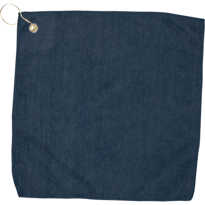 15" X 15" RPET Hemmed Golf Towel with Hook & Grommet