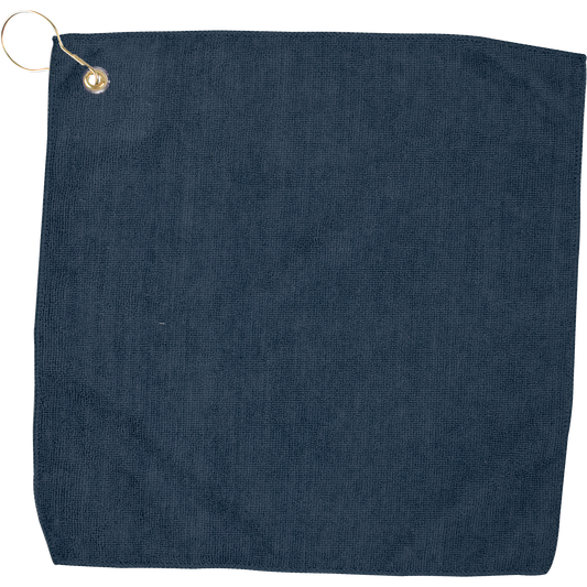 15" X 15" RPET Hemmed Golf Towel with Hook & Grommet