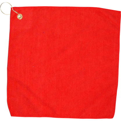 15" X 15" RPET Hemmed Golf Towel with Hook & Grommet