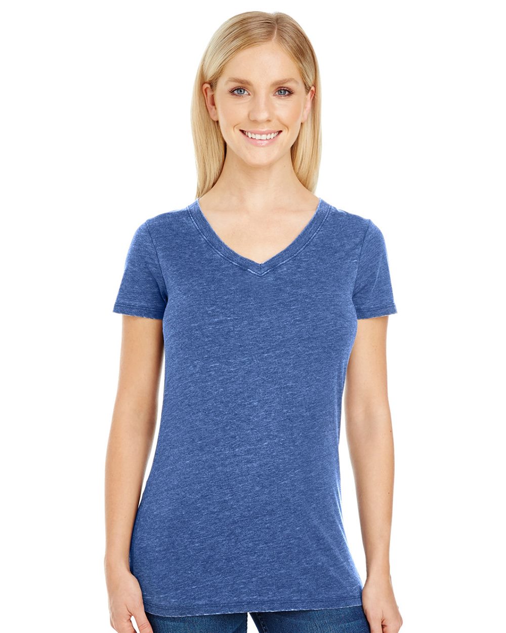 Women's Vintage Dye V-Neck T-Shirt - 208B