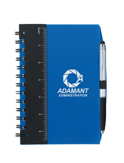 Good Value™ 5” x 7” Ruler Notebook with Flags and Stylus Pen