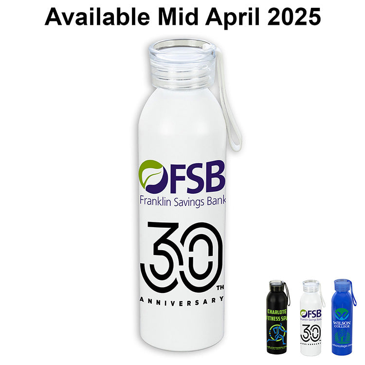 "BENDER" 22 OZ Recycled RPET Aluminum Bottle With Carry Strap Lid