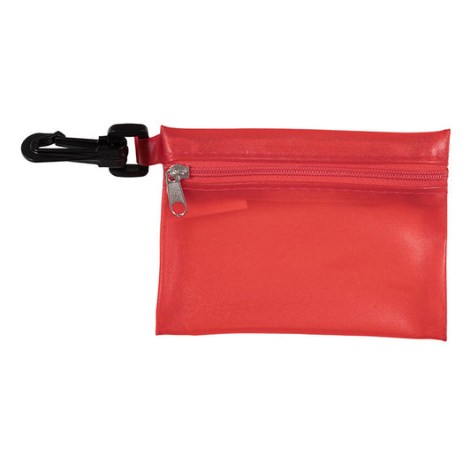 "Cambell" Mobile Tech Earbud and Charging Cables Kit In Translucent Carabiner Zipper Pouch