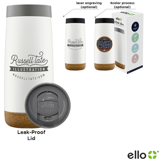 Black Black 16 Oz Ello Cole Vacuum Stainless Tumbler