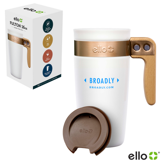 White 16 Oz Ello Fulton Ceramic Mug