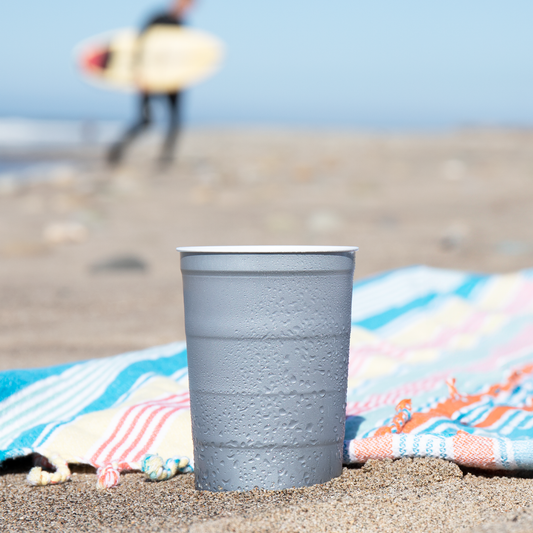 gray 16 oz steel chill cup