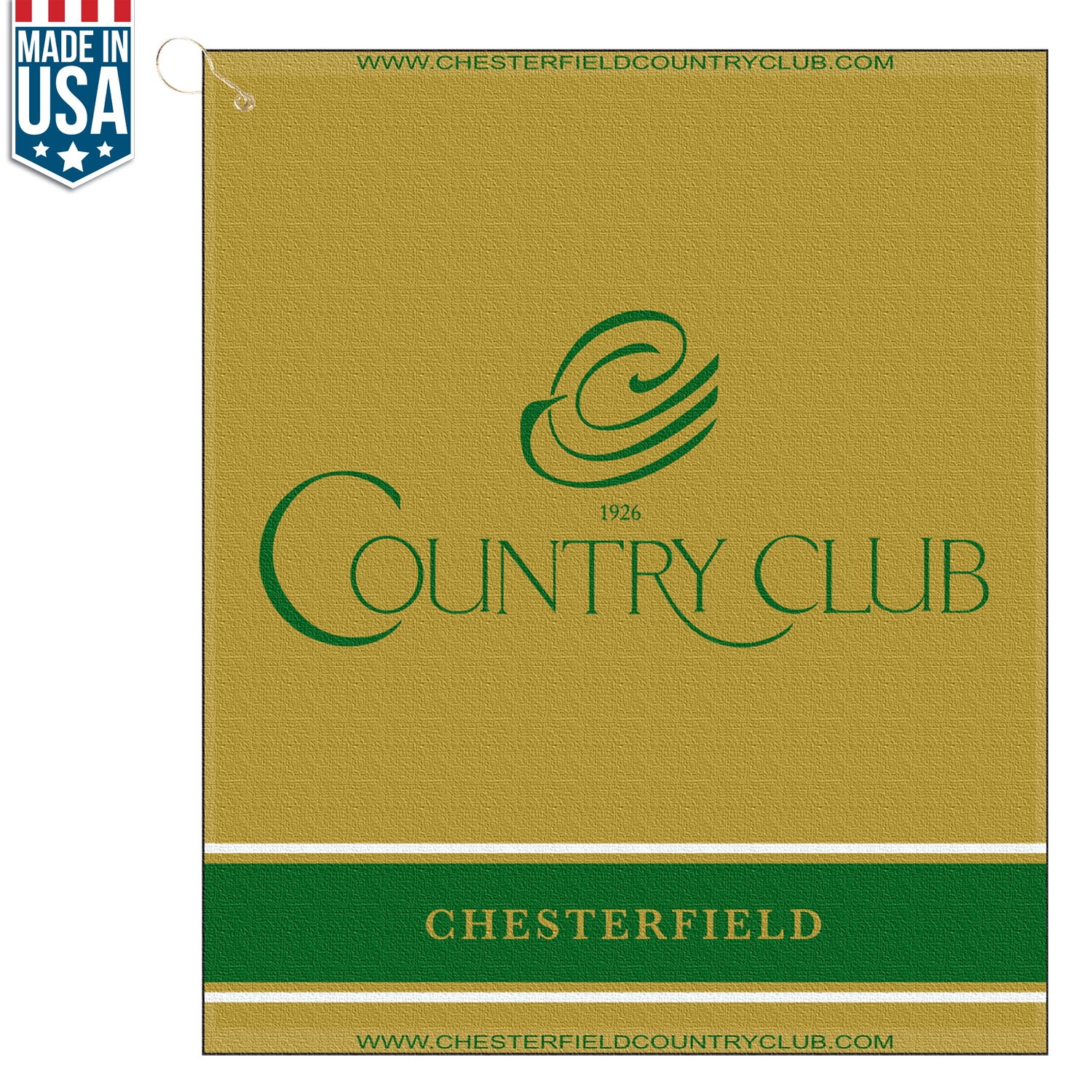 White 16" X 19" Designer Woven Golf Towel