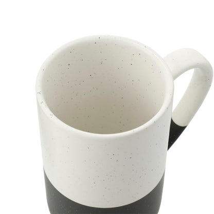 Front View of Black Speckled Wayland Ceramic Mug 13oz
