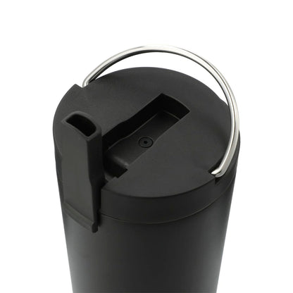 Front View of Black Thor Copper Insulated Tumbler 24oz Flip Straw Lid