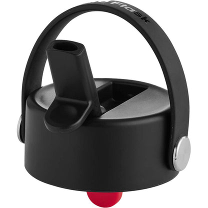 Front View of Black Hydro Flask® Wide Mouth w/ Flex Straw Cap 32oz
