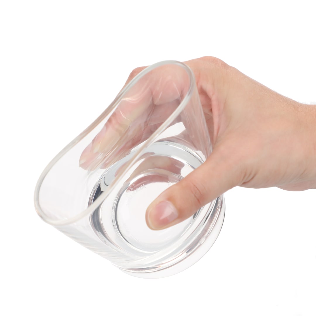 Front View of Clear Silipint Silicone Clear Rocks Glass 12oz