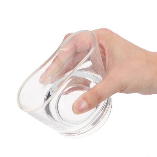 Front View of Clear Silipint Silicone Clear Rocks Glass 12oz