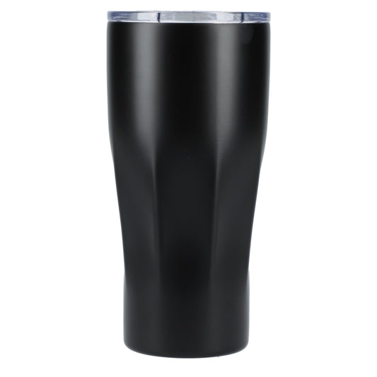 Front View of Black Mega Victor Recycled Vacuum Insulated Tumbler 30oz