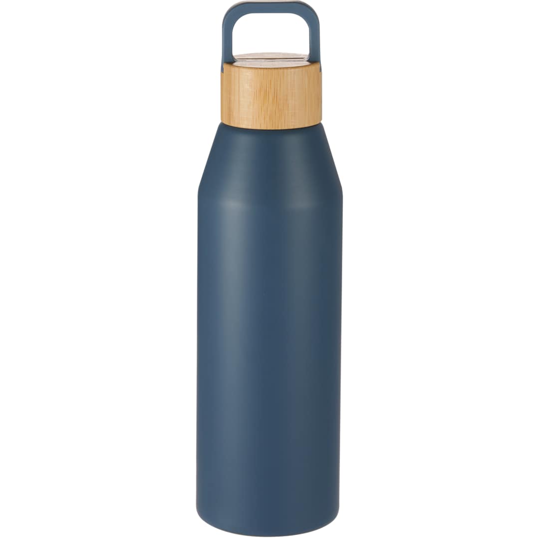 Front View of Black FSC® 100% Bamboo Lid Aspen 24 oz Recycled Bottle