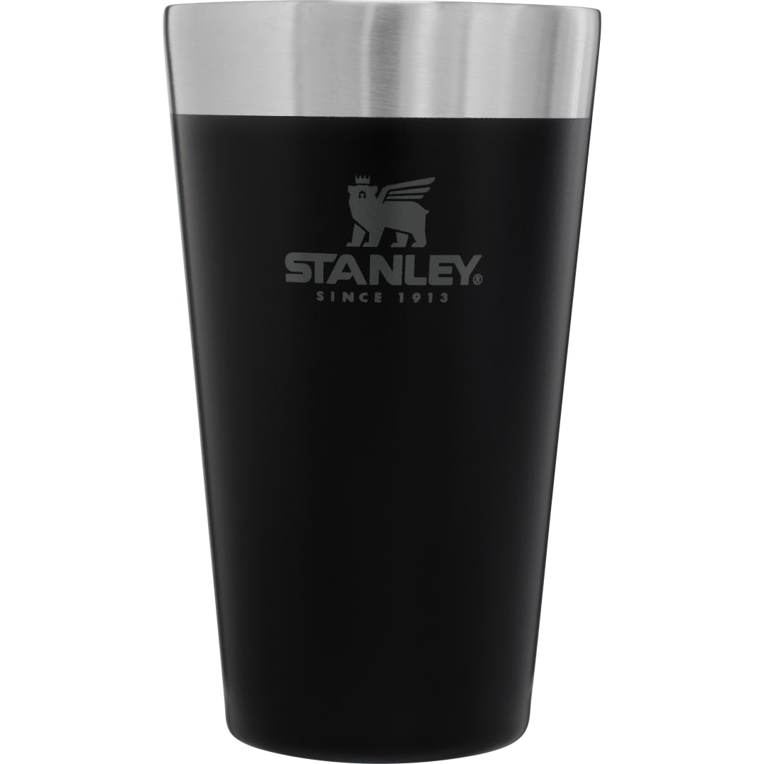 Front View of Black Stanley Stay-Chill Stacking Pint 16oz