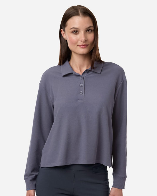 Women's Beyond Long Sleeve Loose Polo - A1008