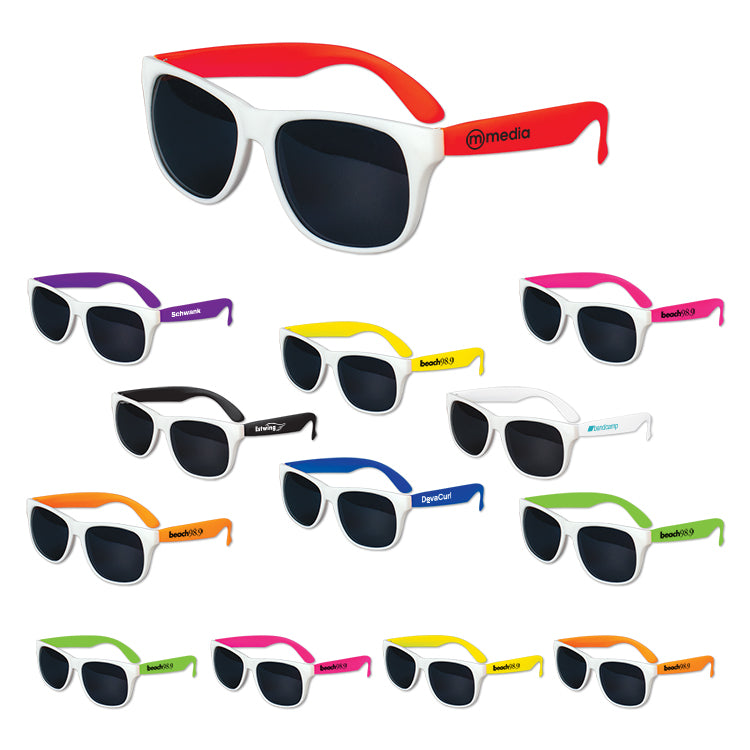 Black White Frame Classic Sunglasses