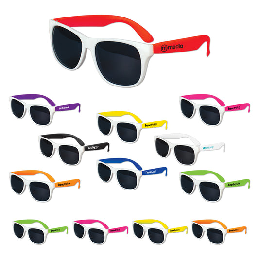 Black White Frame Classic Sunglasses