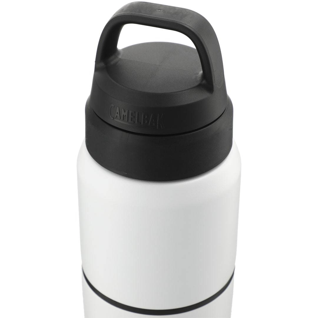 Rear View of White CamelBak MultiBev 22oz Bottle & 16oz Cup
