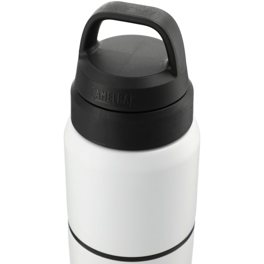 Rear View of White CamelBak MultiBev 22oz Bottle & 16oz Cup