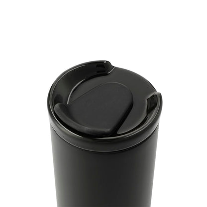 Front View of Black Seneca Tumbler 16oz w/ Ceramic Lid & Lining