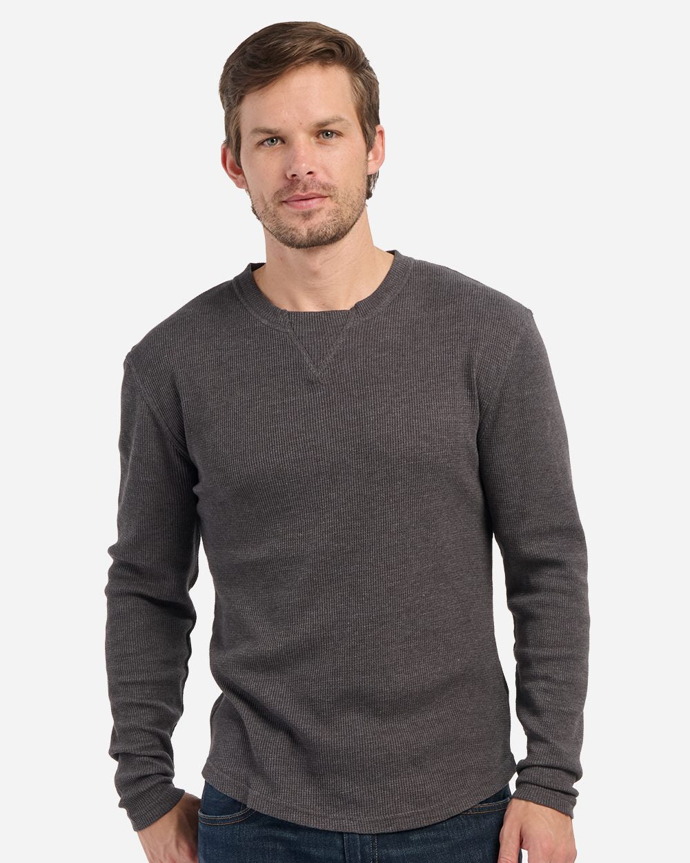 Men's Waffle Knit Long Sleeve T-Shirt - BM3103