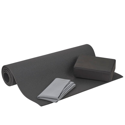 Black Beginner Yoga Set 3 Piece