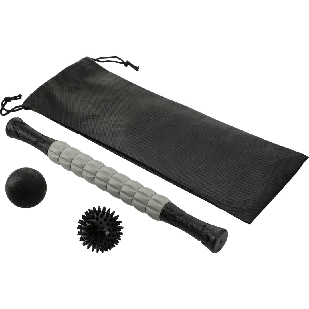 Black Oasis 3 Piece Massage and Recovery Kit