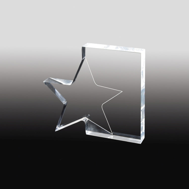 Standing Star Award (7 3/4" x 7" x 1") - Screen Printed