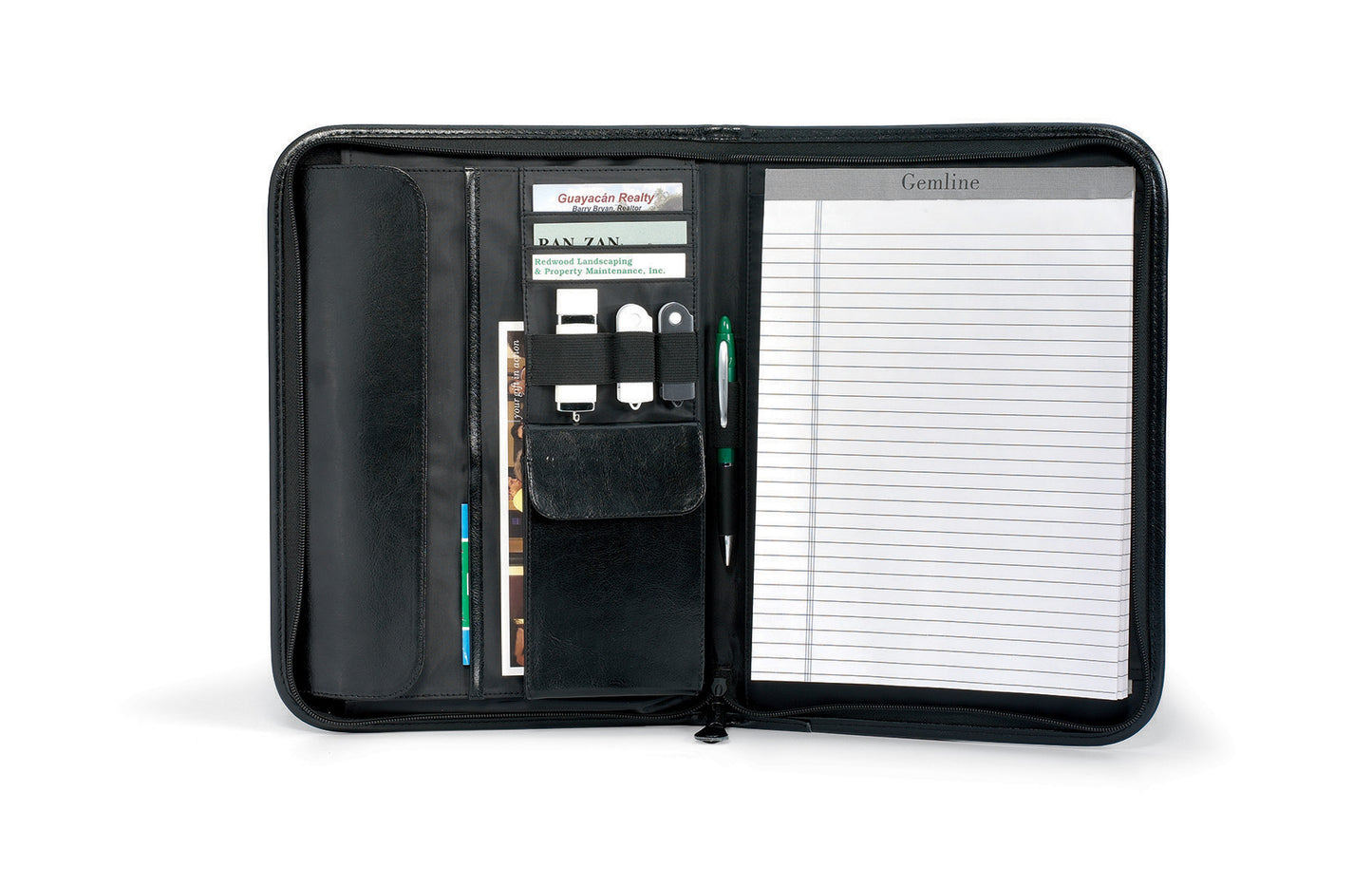 Black Vintage Leather Padfolio