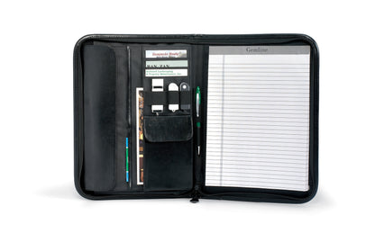 Black Vintage Leather Padfolio