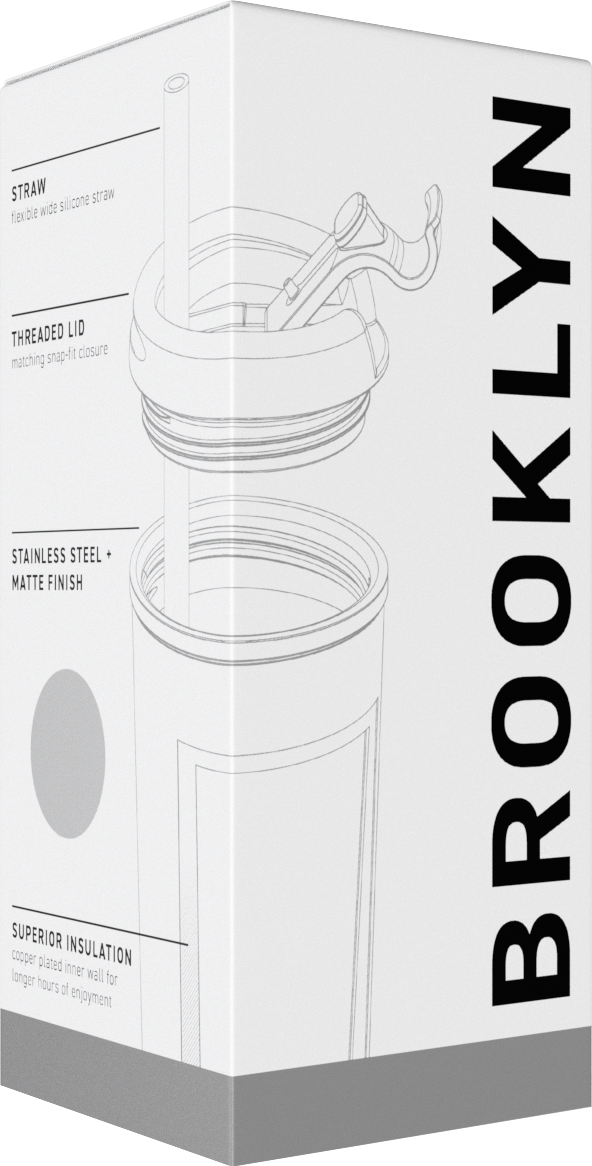 matte black 16.9 oz brooklyn