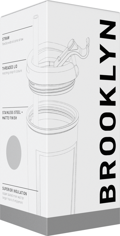 matte black 16.9 oz brooklyn