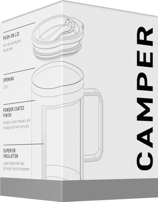 matte black 16.9 oz camper - powder