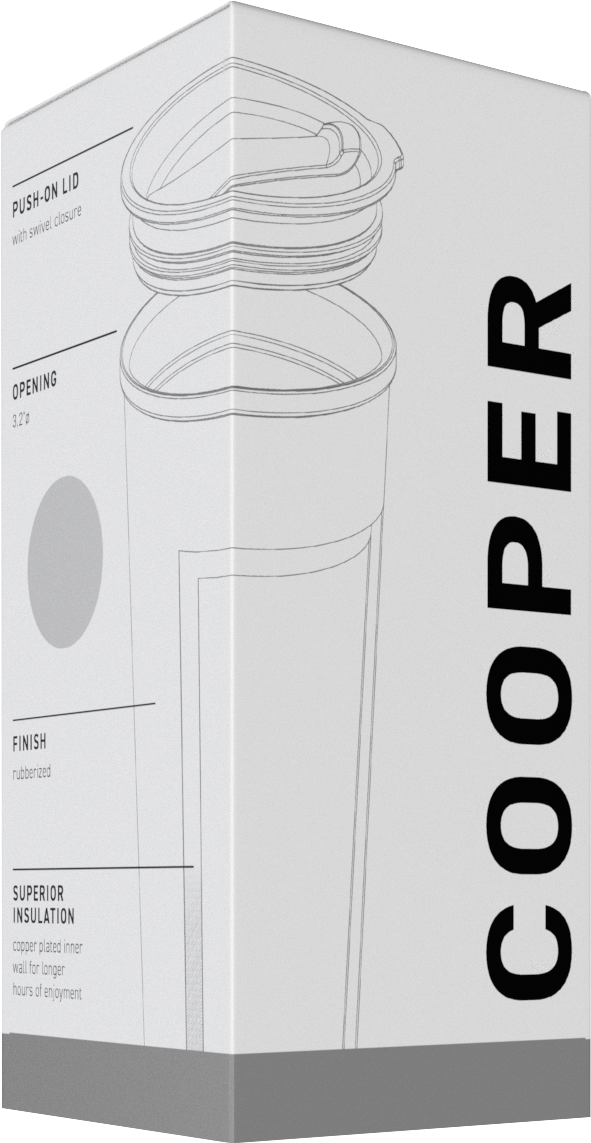 matte white 16.9 oz cooper