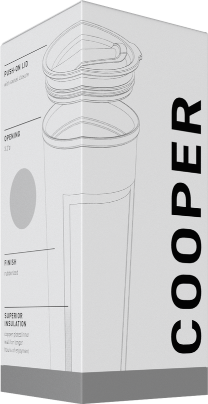 matte white 16.9 oz cooper