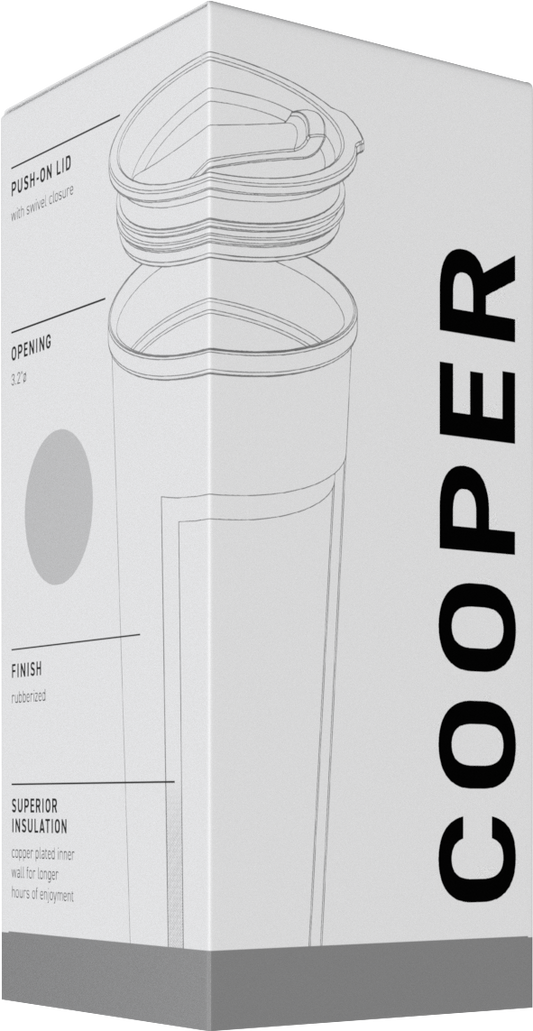 matte white 16.9 oz cooper