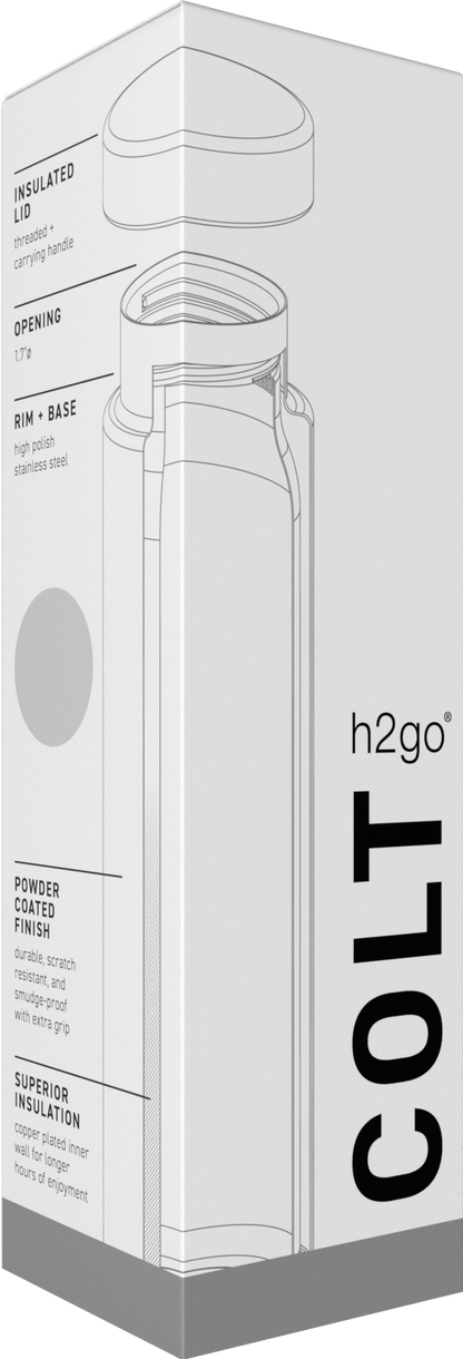 matte white 16.9 oz h2go colt - powder