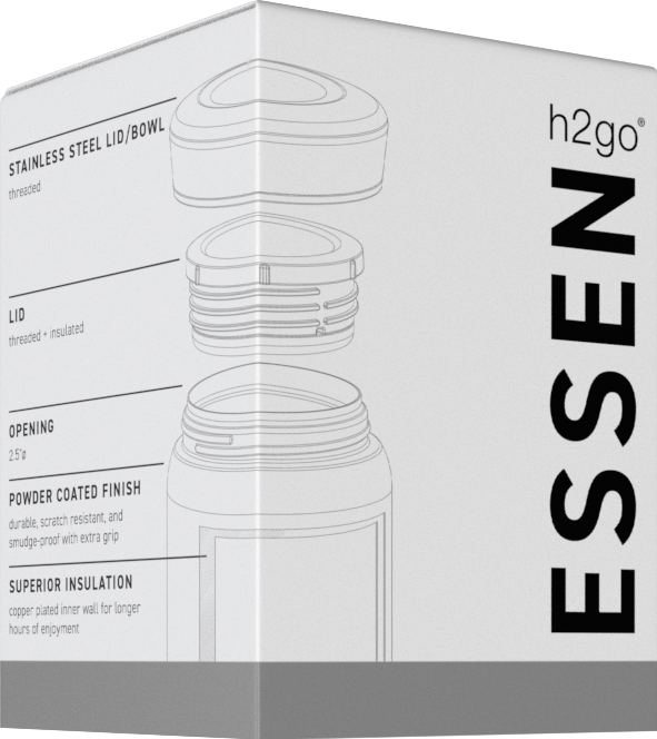 matte black 16.9 oz h2go essen - powder