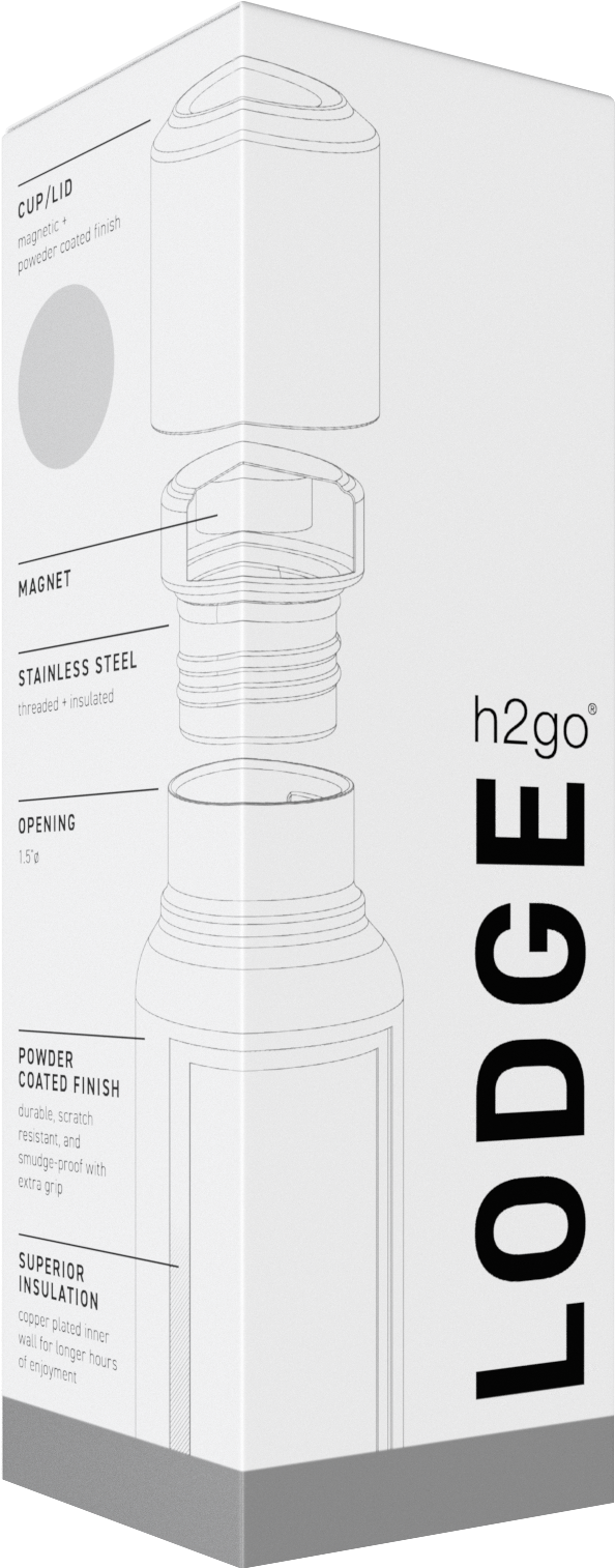 matte black 16.9 oz h2go lodge - powder