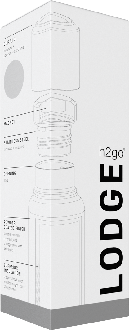 matte black 16.9 oz h2go lodge - powder