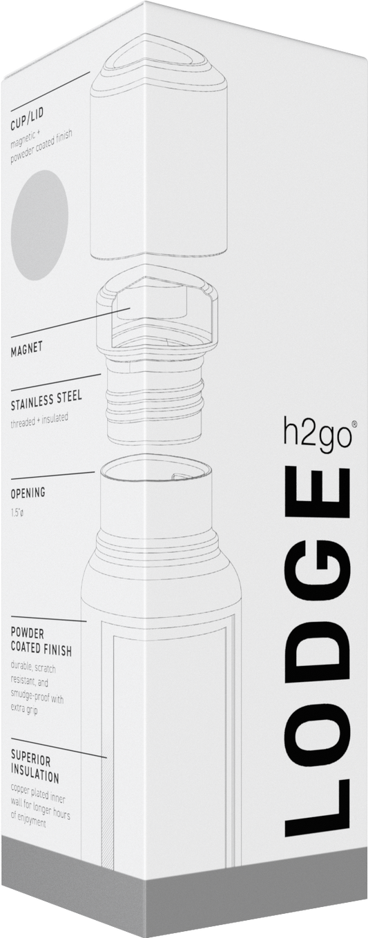 matte black 16.9 oz h2go lodge - powder