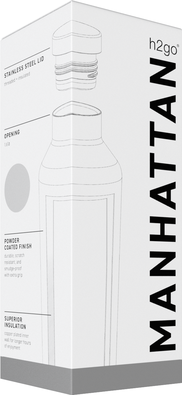 matte black 16.9 oz h2go manhattan - powder